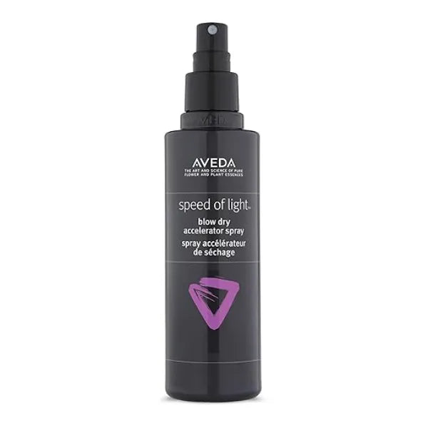 Aveda Speed of Light Blow Dry Accelerator Spray Primer Cuts Dry Time Heat Protectant Pre Styling Spray 90% Naturally Derived  6.7 Fl Oz