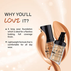 L.A. Girl Pro Coverage Liquid Foundation, Dark Chocolate, 0.95 Fl Oz