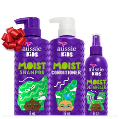 Aussie Kids Hair Care Bundle Set Including: Shampoo (16 Fl Oz), Conditioner (16 Fl Oz) & Detangler Spray (8 Fl Oz), Paraben- Freem Sulfate-Free, Dye-Free, Cruelty-Free, Tangle-Free Styling