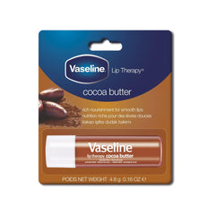 Vaseline Lip Therapy Cocoa Butter Lip Balm With Pure Jelly| Cocoa Butter & Shea Butter For Soft & Glowing Lips| Nourishes & Protects Lips| Non-greasy Lip Moisturizer for Naturally Tinted Lips| 4.8 gm