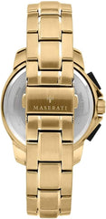 Maserati Men's Successo R8873645002 Gold Stainless-Steel Quartz Dress Watch - Black/Gold