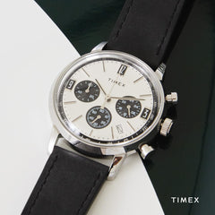 Timex Men's Marlin 40mm Watch - Black Strap Black Dial Stainless Steel Case - Black/Silver-Tone/Stainless Steel