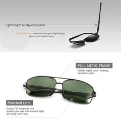 SUNGAIT Ultra Lightweight Rectangular Polarized Sunglasses UV400 Protection