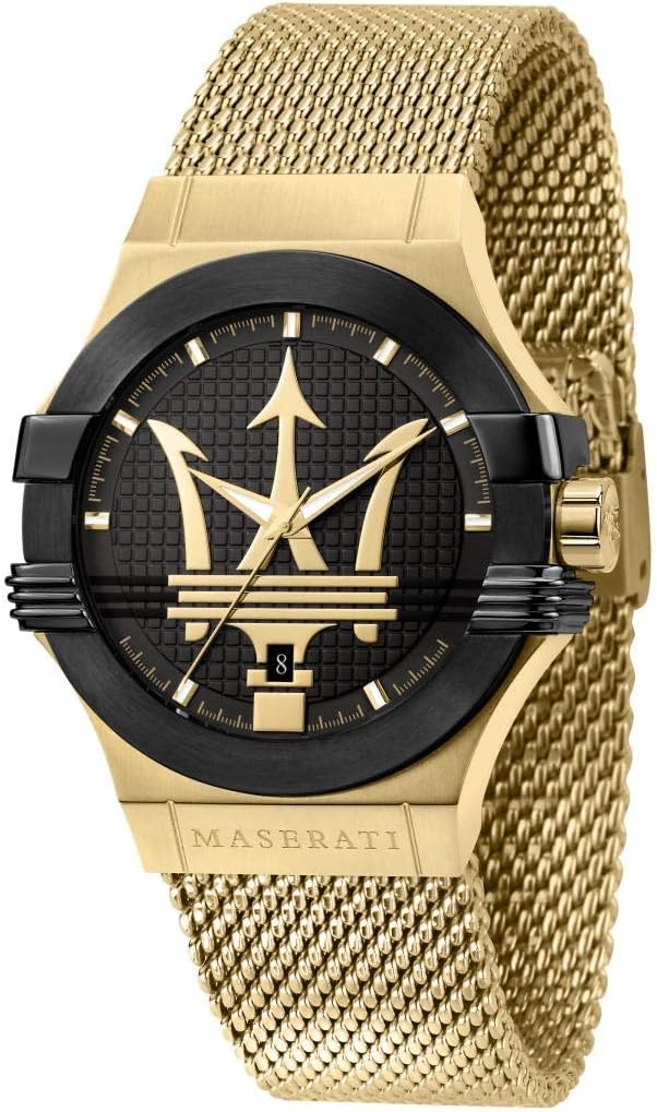 Maserati Potenza 42 mm Men's Watch, Gold, Quartz Movement
