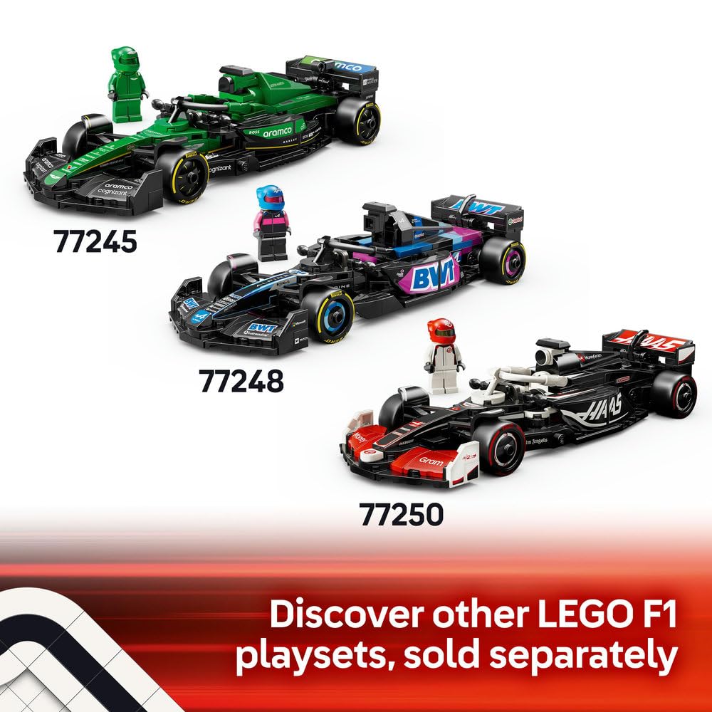 LEGO Speed Champions Ferrari SF-24 F1 Race Car Toy with a Collectible Formula 1 Driver Minifigure - Model Kits for 10+ Year Old Boys & Girls or Adult Motorsport Fans 77242