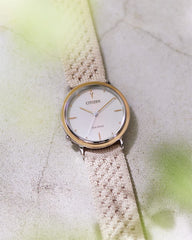 Citizen Women's Analogue Eco-Drive Watch with a Fabric Band L Ambiluna Collection