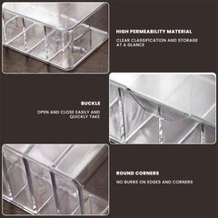 neotimely Data Cable Organizer Storage Box With Lid cables Organizer Box，Transparent Charger Cable Organiser ，Desk Accessories Storage Organizer Cable Management Tidy With 10 Cable Ties Straps