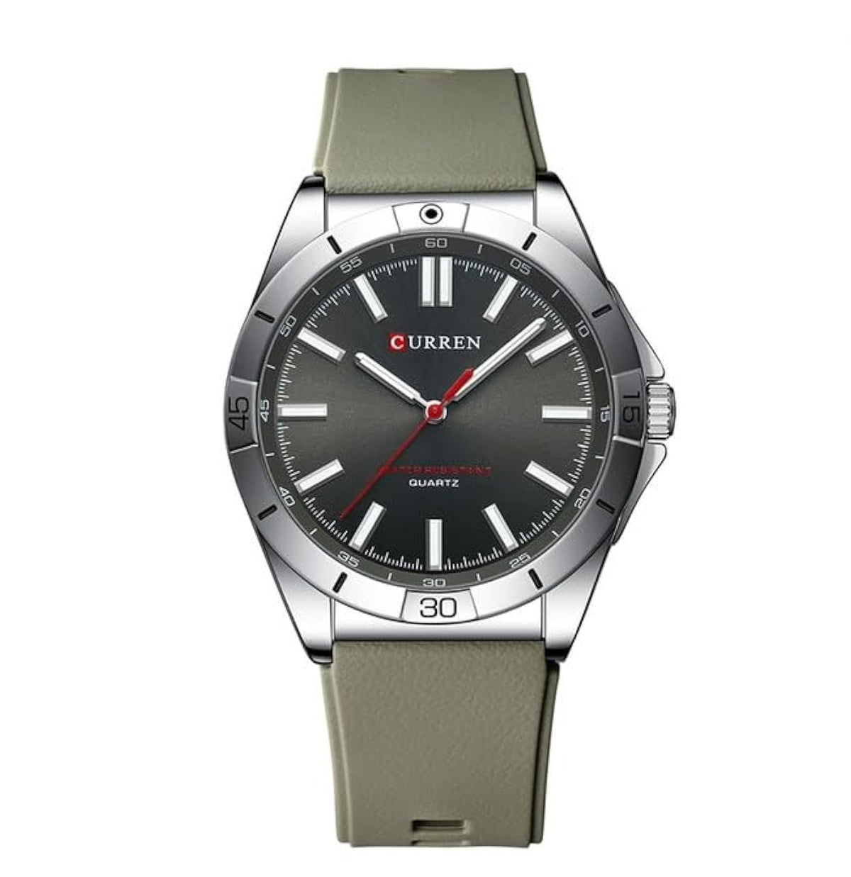 CURREN New Model CURREN Men's Analog Quartz Wrist Watches Simple Watches Silicone Band Luminous Wristwatch Business Men 8449 Fashion - GRAY BLACK