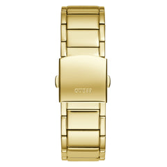 Guess US Men's Black and Gold-Tone Square Multifunction Watch, One
