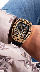 GUESS Men's 44mm Watch - Black Strap Black Dial Black Case