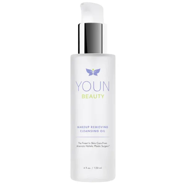YOUN Beauty Makeup Removing Cleansing Oil, Hydrating Cleanser with Grape Seed, Sunflower & Rose Hip Oils For All Skin Types - 120 ml