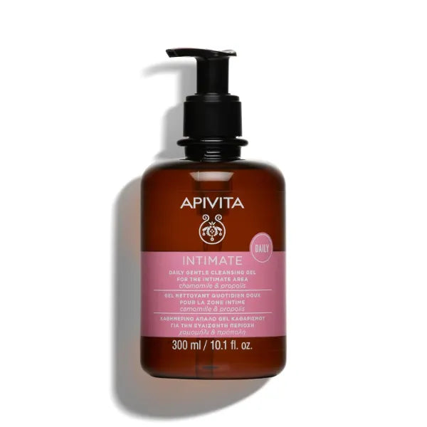 APIVITA Intimate Feminine Wash | pH-Balancing Gentle Creamy Cleanser, 300 mL / 10.1 oz