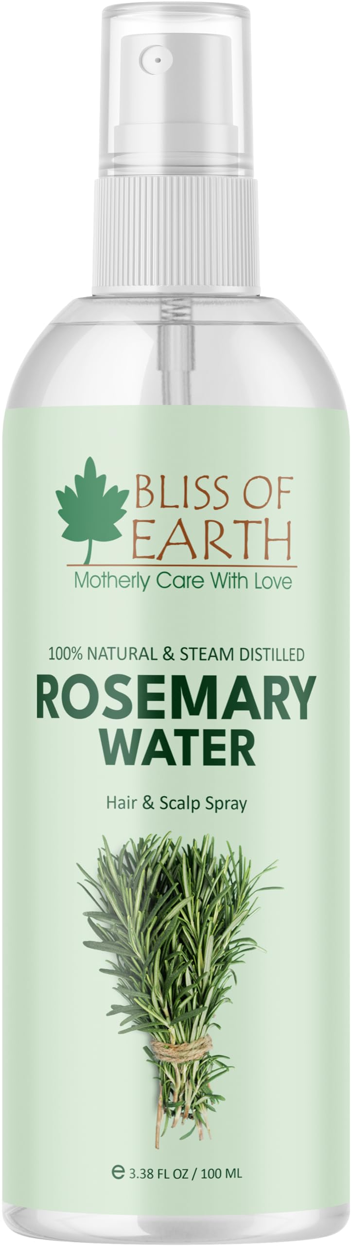Bliss of Earth Rosemary Water for Hair Growth, Rosemary Water Spray for Hair Loss Treatment, 100% Natural Steam Distilled Rosemary Water for Skin Care, Helps Reduce Hair fall, Strengthens Hair – 100ml