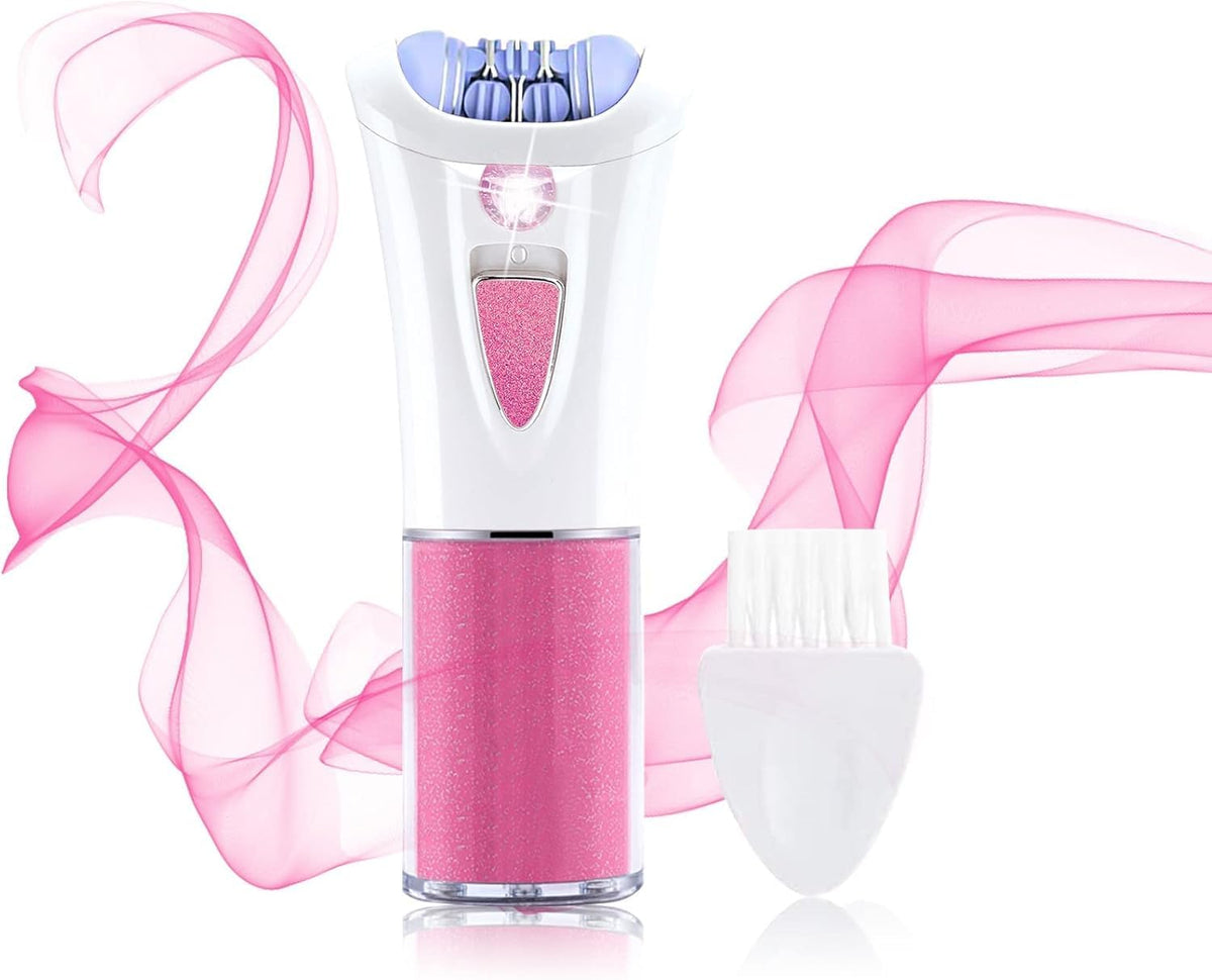 SYOSI Facial Epilator, Cordless Facial Hair Removal for Women Electric Mini Epilator with LED Light Bikini Trimmer for Face Body Armpit Leg