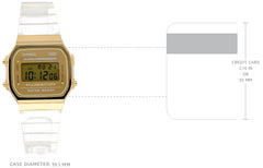 Casio Unisex-Adult Quartz Watch Clear/Gold