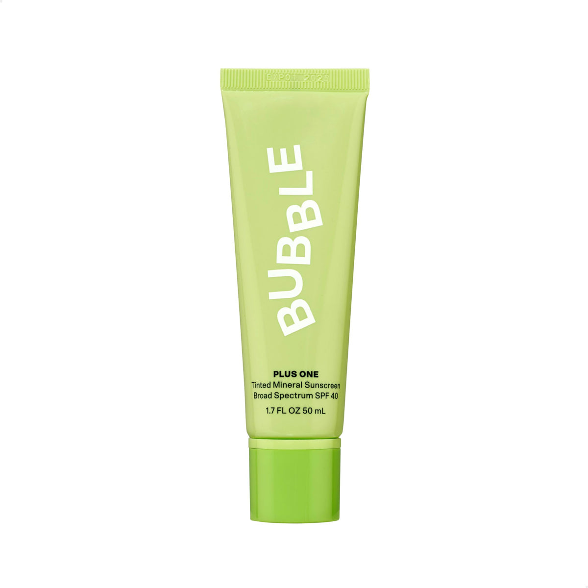 Bubble Skin Care Plus One Mineral Sunscreen for Face SPF 40 - Tinted Sunscreen with Zinc Oxide and Omega 3 Fatty Acids - Hydrating and Blurring Tinted Sunscreen for All Skin Types (50ml)