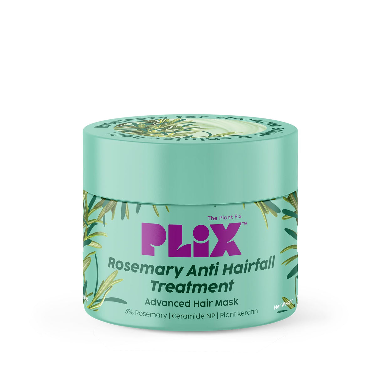 PLIX - THE PLANT FIX Rosemary Anti-Hair Fall Treatment Advanced Hair Mask With 3% Rosemary Extract, Ceramides & Plant Keratin | Hair Mask for Hair Fall Control | For Women & Men| 200g