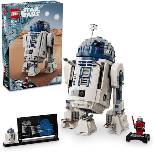 LEGO Star Wars R2-D2 Model Set, Buildable Toy Droid Figure for 10 Plus Year Old Kids, Boys & Girls, with 25th Anniversary Darth Malek Minifigure and Decoration Plaque, Memorabilia Gift Idea 75379