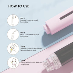 KASTWAVE Titanium Microneedle Derma Stamp – Multifunctional Skin Care Tool for Face, Lips & Scalp | Enhanced Serum Application | Pink Derma Roller Alternative