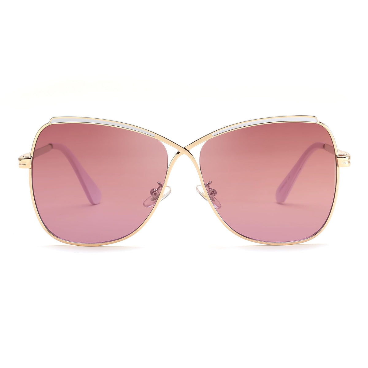 FEISEDY Womens Pilot Sunglasses Oversized Butterfly X Shape Design Cateye Cute Lady Sunglasses B2738