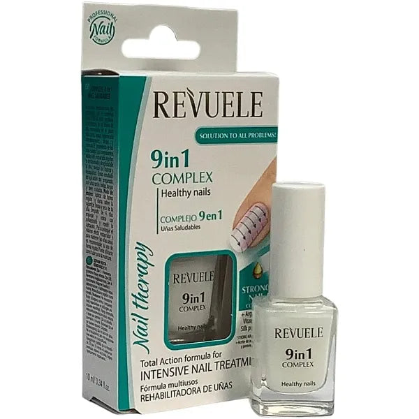 REVUELE Nail Care Treatment, 9 in 1 Concentrated Nourishing Gel, Softening, Nail Hardener, Natural, 10 ml