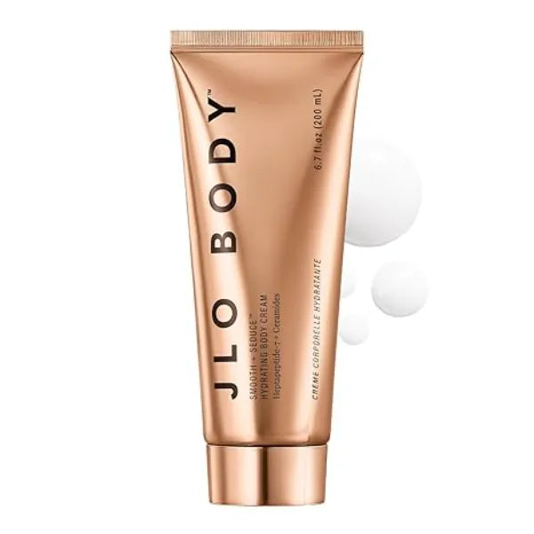 JLO BEAUTY Firming Body Lotion & Hydrating Moisturizer, Enriched with Peptides, Hyaluronic Acid, Ceramides & Caffeine, Whipped Body Cream For Women, Firming Skin Care, Smooth + Seduce, 6.7 Oz