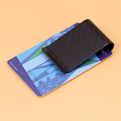 Carbon Fiber Money Clip Ultralight Business Money Cash Clip Credit Cards Holder Clamp Wallet for Men - ‎black