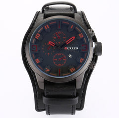CURREN Analogue - Digital Men's Watch (Dial Colored Strap), Red, strap