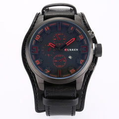 CURREN Analogue - Digital Men's Watch (Dial Colored Strap), Red, strap