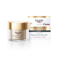 Eucerin Hyaluron Filler + Elasticity Night Cream, White - 50 ml (Pack Of 1)