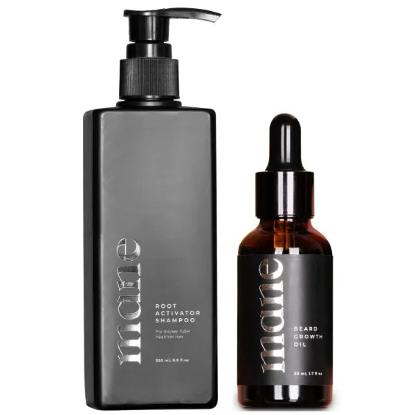 Mane Hair Growth Shampoo and Beard Growth Oil for Men