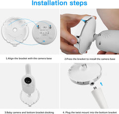 HOLACA Baby Monitor Flexible Mount Crib Mount for nannio Hero2 Hero3 Video Baby Monitor Philips Avent SCD843/37 - Twist Versatile Mounting Kit for nannio Baby Monitor