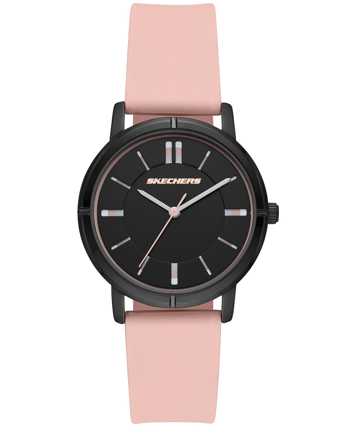 Skechers Women's Watch and Stackable Bracelet Gift Set - Bellflower Black/Pink