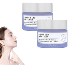 Tighten and Lift Neck Cream, Advanced Neck Serum, Reduce Wrinkles & Tone Skin- Anti-Aging Formula, Go Neck Firming Cream, Neck Firming Cream Tightening Lifting Sagging Skin, for Face Neck (2PCS)