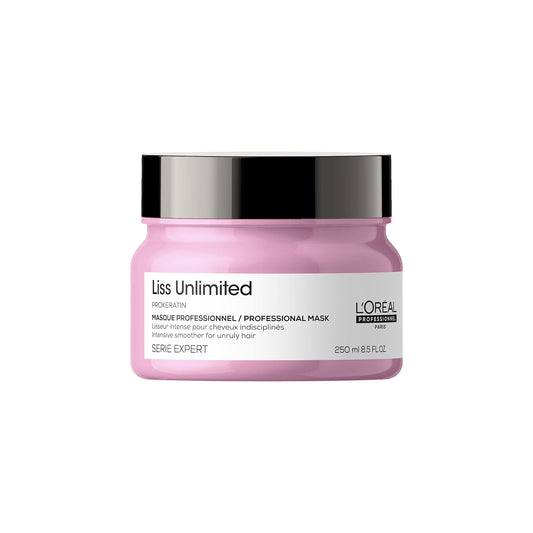 L'Oréal Professionnel | Liss Unlimited Mask| Provides Long-Lasting Frizz & Humidity Protection| With Prokeratin | Moisturizing & Smoothing | For Frizzy & Textured Hair Types | 250ml