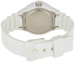 Casio Womens Quartz Watch, Analog Display and Resin Strap White/Black