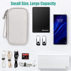 Electronics Organizer, Business Travel Universal Cable Organizer Bag Waterproof Electronics Accessories Portable Double Layers Storage Cases for Charger, Phone, USB, SD Card, Hard Drives, Power Bank