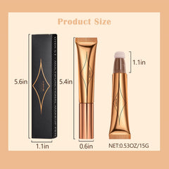 DAGEDA Blush Beauty Women Wand, Matte Liquid Cheek Blusher, Smooth Creamy Liquid Blush Stick with Soft Cushion Applicator, Waterproof Blendable Natural Face Blush Makeup Pen, 0.53oz (#02)