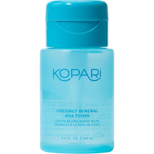 Kopari Coconut Renewal AHA Toner, Infused with 8.6% Triple-Powered AHA, Resurface Skin & Minimize Appearance of Pores, Hydrating Coconut Water, 5.5 oz