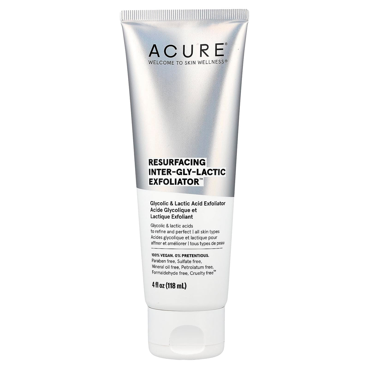 Acure Resurfacing Inter-Gly Lactic Exfoliator — Gentle Glycolic & Lactic Acid Exfoliant