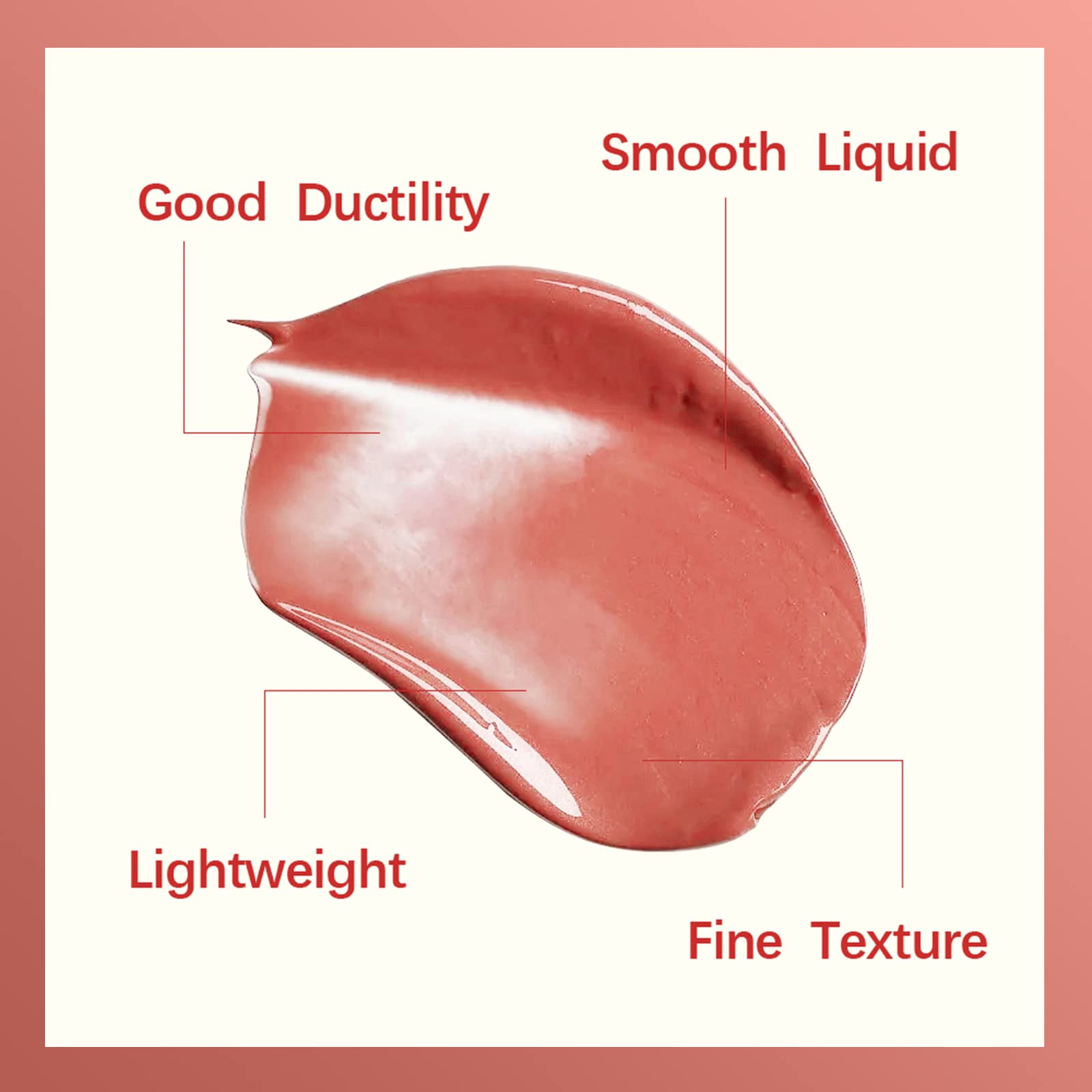 Erinde Liquid Blush Waterproof, milk jelly blush, Contouring cream blush,cream blush Long-Lasting, blush on With brush head,Soft Velvet Silk Texture,Improves Complexion,High-Pigment Colour 04#