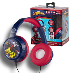 Graffic Giraffe Spiderman Aux Wired On-Ear Headphones | Safe Sound with Built-in Mic | Soft Padded HeadBand With Swivel Earcups | Stereo Sound Toddler Headphones | Eletronic Learning Toy for Kids