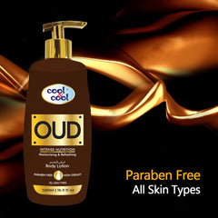 Cool & Cool Oud Body Lotion | Non Greasy & Paraben Free - 500ml