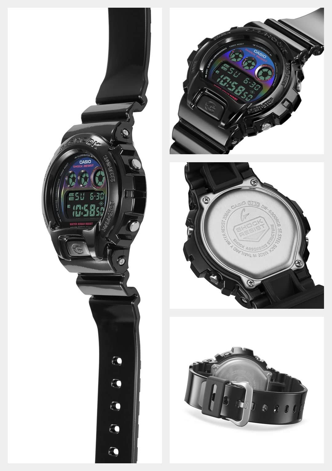 G-Shock Casio DW-6900RGB-1JF Virtual Rainbow: Gamer's RGB Series