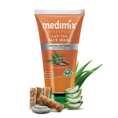 Medimix Anti Tan Face Wash - Fights Tanning & Dark Spots - Fast Acting Ayurveda - With Tanaka & Aloe Vera - 150 ml