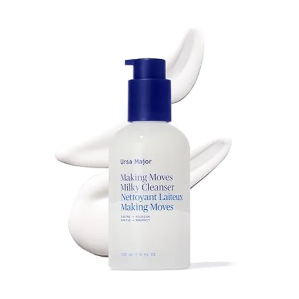 Ursa Major Making Moves Milky Cleanser Natural, Daily Non Foaming cleanser for Normal to Dry & Sensitive Skin For Men & Women 4.0 ounces
