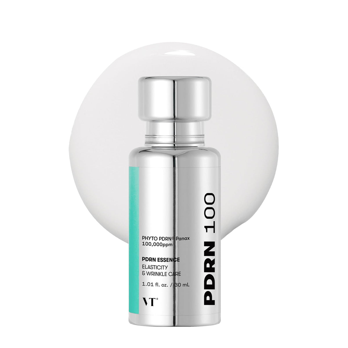 VT COSMETICS PDRN 100 Essence, Korean Gingseng Plant-derived PDRN Serum for Natural Glow, Korean skincare 1.01 fl. Oz.