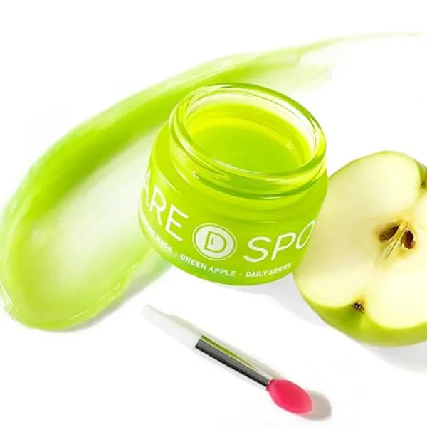 SPODARE Sleeping Lip Mask Green Apple Repair for Dry Cracked Lips, Infused with Vitamin C and Shea Butter, Lip Mask Nourish and Revitalize Overnight, Wake to Softer, Smoother, Glow Lip  0.42 Fl Oz