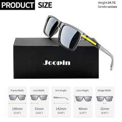 Joopin Sunglasses for Men Women, Polarized Vintage Square Sun Glasses Lightweight TR90 Frame UV400 Protection