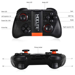 MOCUTE 050 Wireless Game Controller Gamepad Bluetooth Joysticks Gaming Controller with Mobile Phone Holder for Android Smartphone TV Box